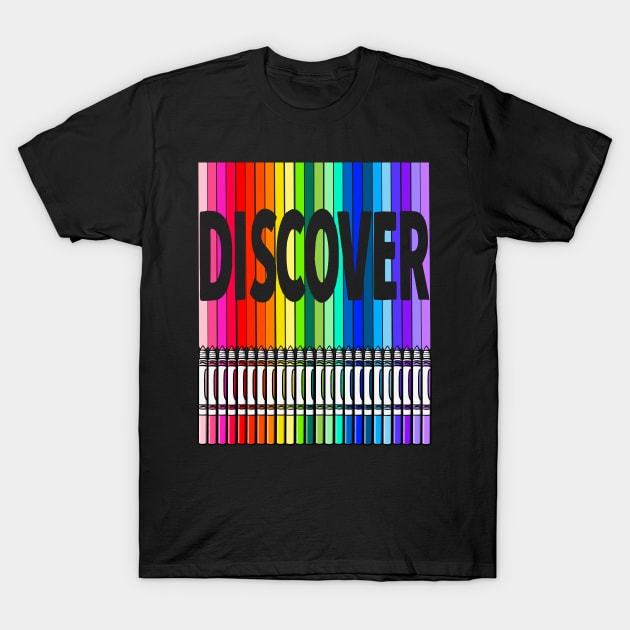 Discover with Markers in Rainbow Color T-Shirt by The Craft ACE